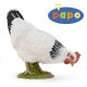 Figurine Poule blanche picorant PAPO