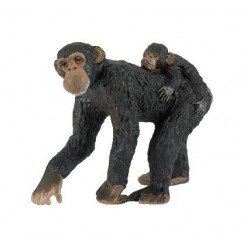 Figurine Chimpanzé et Bébé PAPO