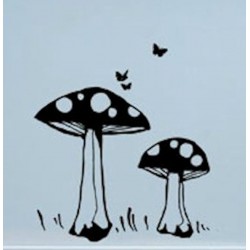 Muursticker "Paddestoelen" Le Prédeau