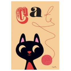 Affiche Chat avec Pelote (Ingela P Arrhenius)