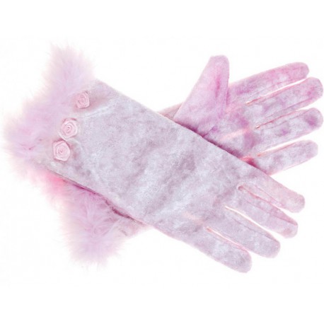 Roze handschoenen gladys
