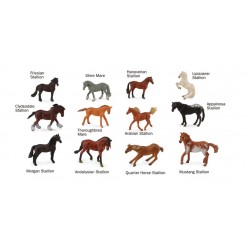 set van 12 paarden mini