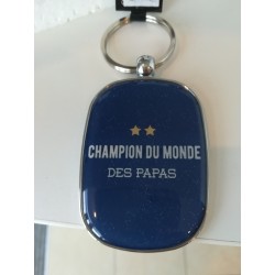 Sleutelhanger "Champion du monde des papas"