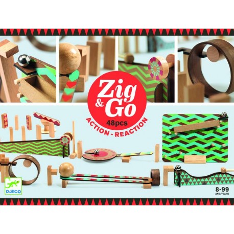 Zig & Go, actie-reactie baan (48 stuks)
