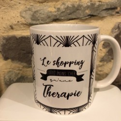 Mug "Le shopping coûte moins cher..."