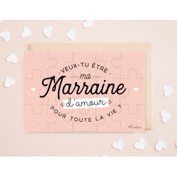 Puzzle d'annonce "Marraine"