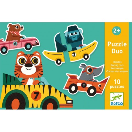 Djeco puzzel duo Voertuigen (10 puzzels)