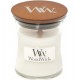 Kaars Woodwick white teak (mini)