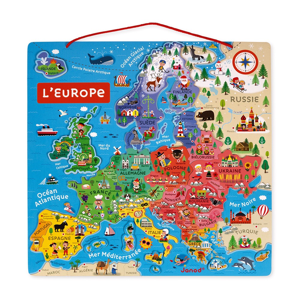 Land van staatsburgerschap vochtigheid gehandicapt Magnetische puzzel van Europa