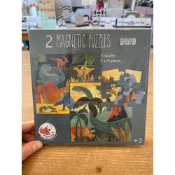 Boek magnetische puzzels dino (2 x 20 stuks)