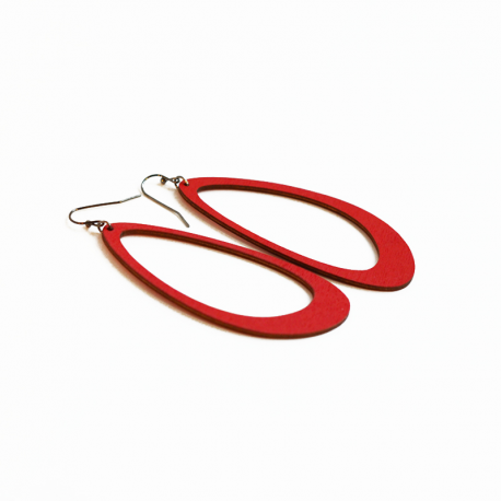 Boucles d'oreilles Monarq L rouge Restore