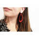 Boucles d'oreilles Monarq L rouge Restore