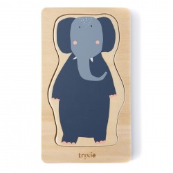 Puzzle 4 couches d'animaux en bois Trixie