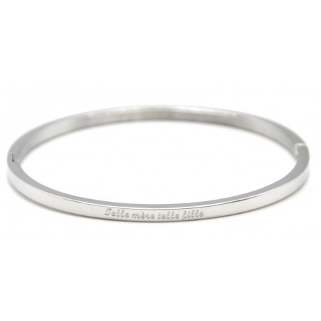 Bracelet argent "Telle mère Telle Fille"