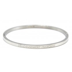 Bracelet argenté "Délicieusement française"