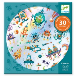 30 Stickers Intergalactic holographic Djeco