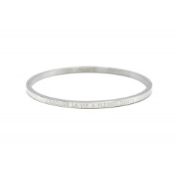 Bracelet argenté "croquer la vie à pleines dents"