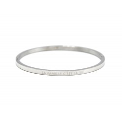 Armband zilver "La famille, c'est la vie"