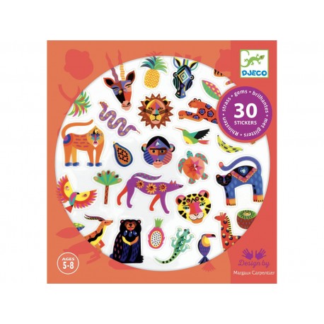 30 Stickers textures Exotico Djeco