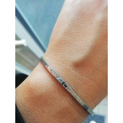 Armband zilver "Une famille, c'est pour toujours"