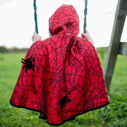 Super cape avec capuche Spiderman (3-5 ans)
