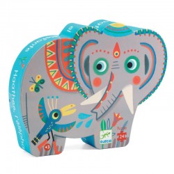 Puzzel Aziatische olifant Haathee Djeco (24 stuks)