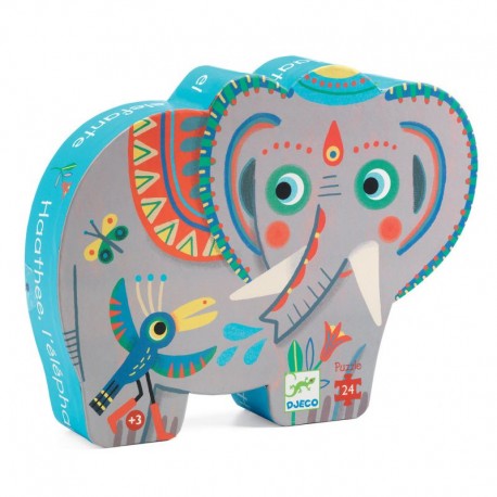 Puzzel Aziatische olifant Haathee Djeco (24 stuks)