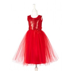 Robe rouge à paillettes Scarlet (5 à 10 ans)