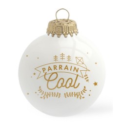 Boule de Noël "Parrain cool"