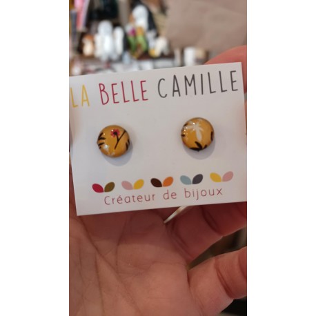 Oorbellen Lili vegetal geel La belle Camille