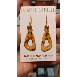 Oorbellen Leone Vegetal geel La Belle Camille