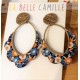 Boucles d'oreilles Joséphine fleurs bleues La Belle Camille