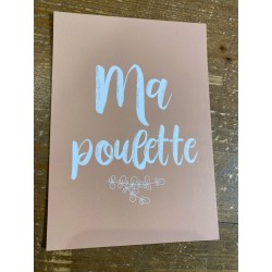 Carte simple Ma poulette