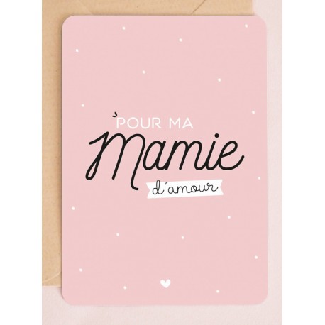 Carte "Pour ma mamie d'amour"