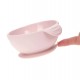 Bol en silicone rose + ventouse