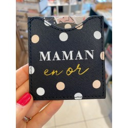 Miroir de poche "Maman en or"