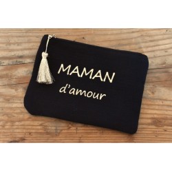 Pochette "Maman d'amour" noir