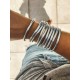 Boeddhistische armband zilver