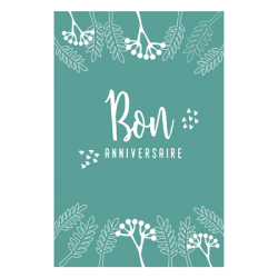 Carte double "Bon anniversaire" (+ enveloppe)