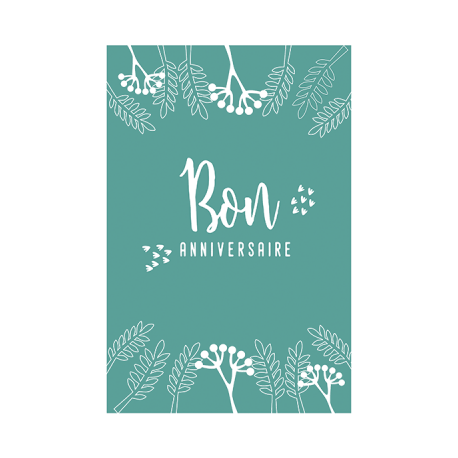 Carte double "Bon anniversaire" (+ enveloppe)