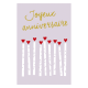 Carte double "joyeux anniversaire" (+ enveloppe)