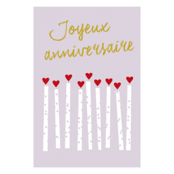 Carte double "joyeux anniversaire" (+ enveloppe)