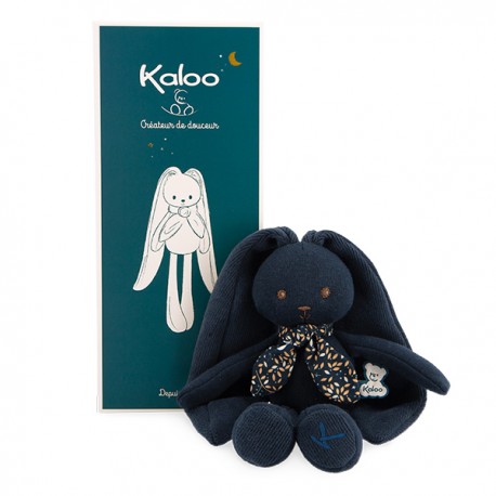 Pantin lapinoo lapin bleu nuit Kaloo (25 cm)