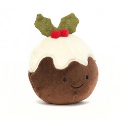 Festive Xmas Pudding mini Jellycat (10 cm)