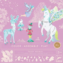 Color, Assemble, Play DIY Fairy world