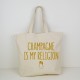 Cabas "Champagne is my religion"