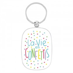 Porte-clef "La vie en confettis"