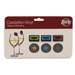 Marqueurs de verres "Vinyls & Cassettes"
