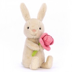 Knuffel konijn Bonnie + bloem
