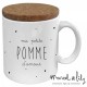 Mug avec son couvercle "Ma petite pomme d'amour"